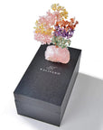 Bonsai Tree of Life on Rose Quartz Base with 414 Crystals - Xformerz