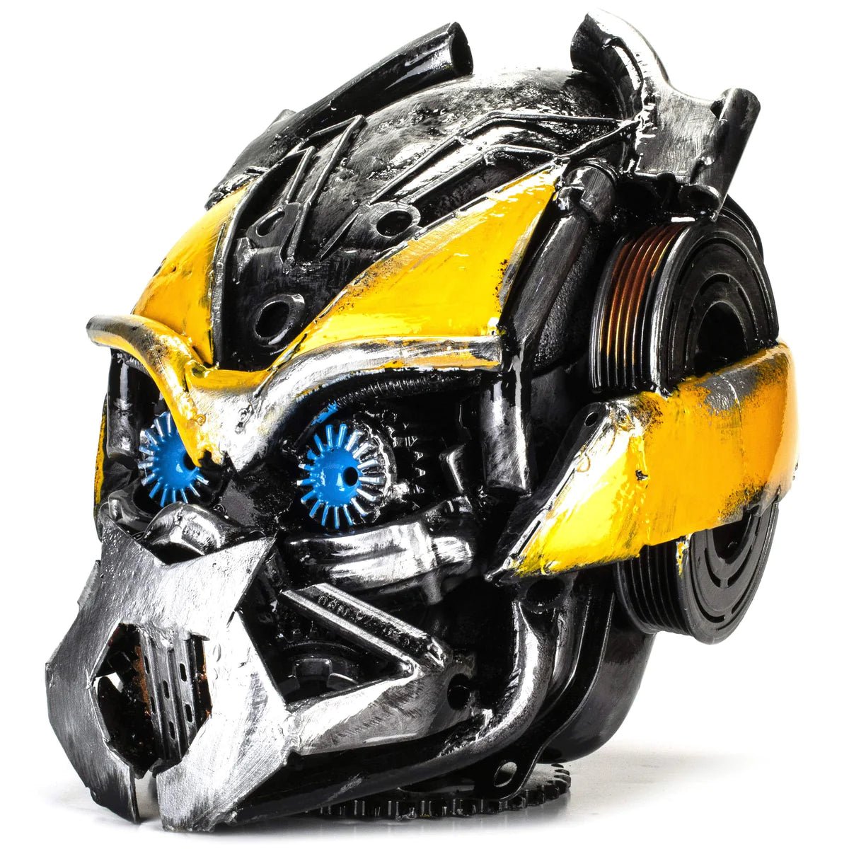 BumbleBee Head Inspired Recycled Metal Art Sculpture - Xformerz