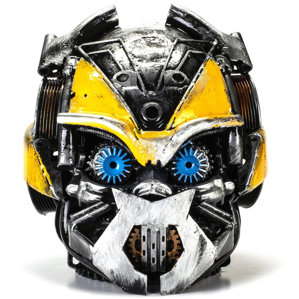 BumbleBee Head Inspired Recycled Metal Art Sculpture - Xformerz