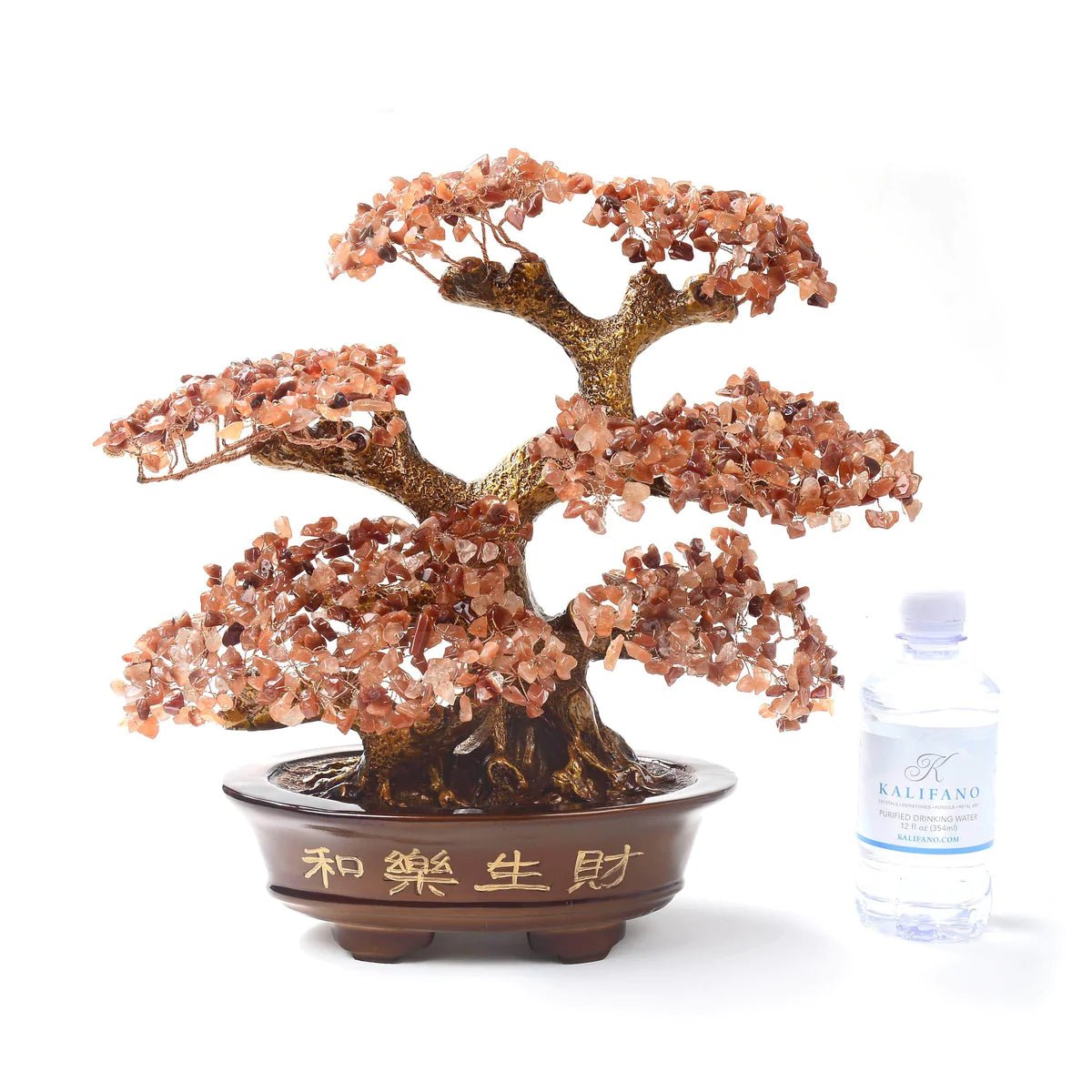 Carnelian Bonsai Tree of Life with 1,251 Natural Gemstones - Xformerz