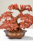 Carnelian Bonsai Tree of Life with 1,251 Natural Gemstones - Xformerz