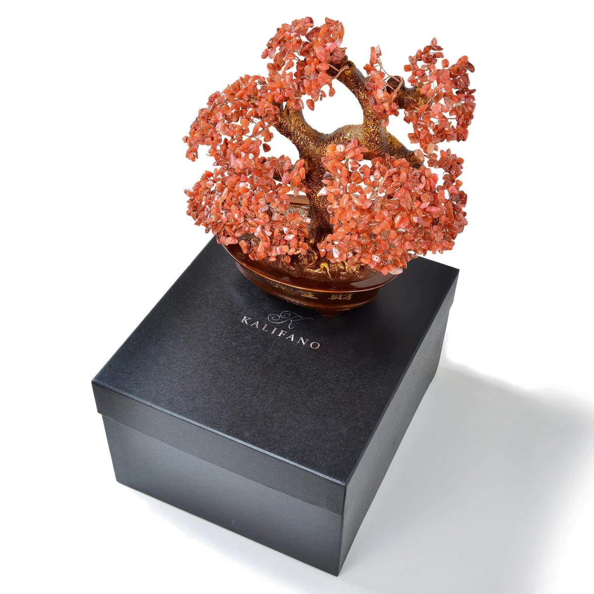 Carnelian Bonsai Tree of Life with 1,251 Natural Gemstones - Xformerz