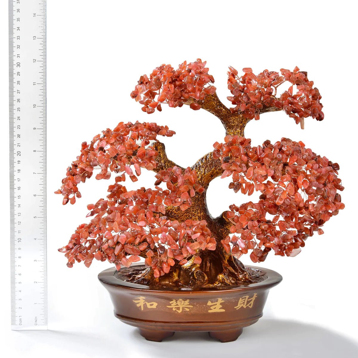 Carnelian Bonsai Tree of Life with 1,251 Natural Gemstones - Xformerz