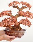 Carnelian Bonsai Tree of Life with 1,251 Natural Gemstones - Xformerz