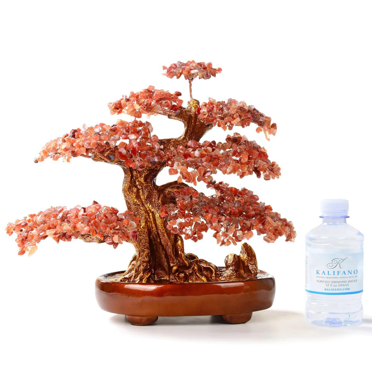 Carnelian Bonsai Tree of Life with 1,251 Natural Gemstones - Xformerz