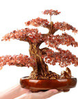 Carnelian Bonsai Tree of Life with 1,251 Natural Gemstones - Xformerz