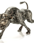 Charging Bull Inspired Recycled Metal Art Sculpture - Xformerz