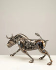 Charging Bull Inspired Recycled Metal Art Sculpture - Xformerz