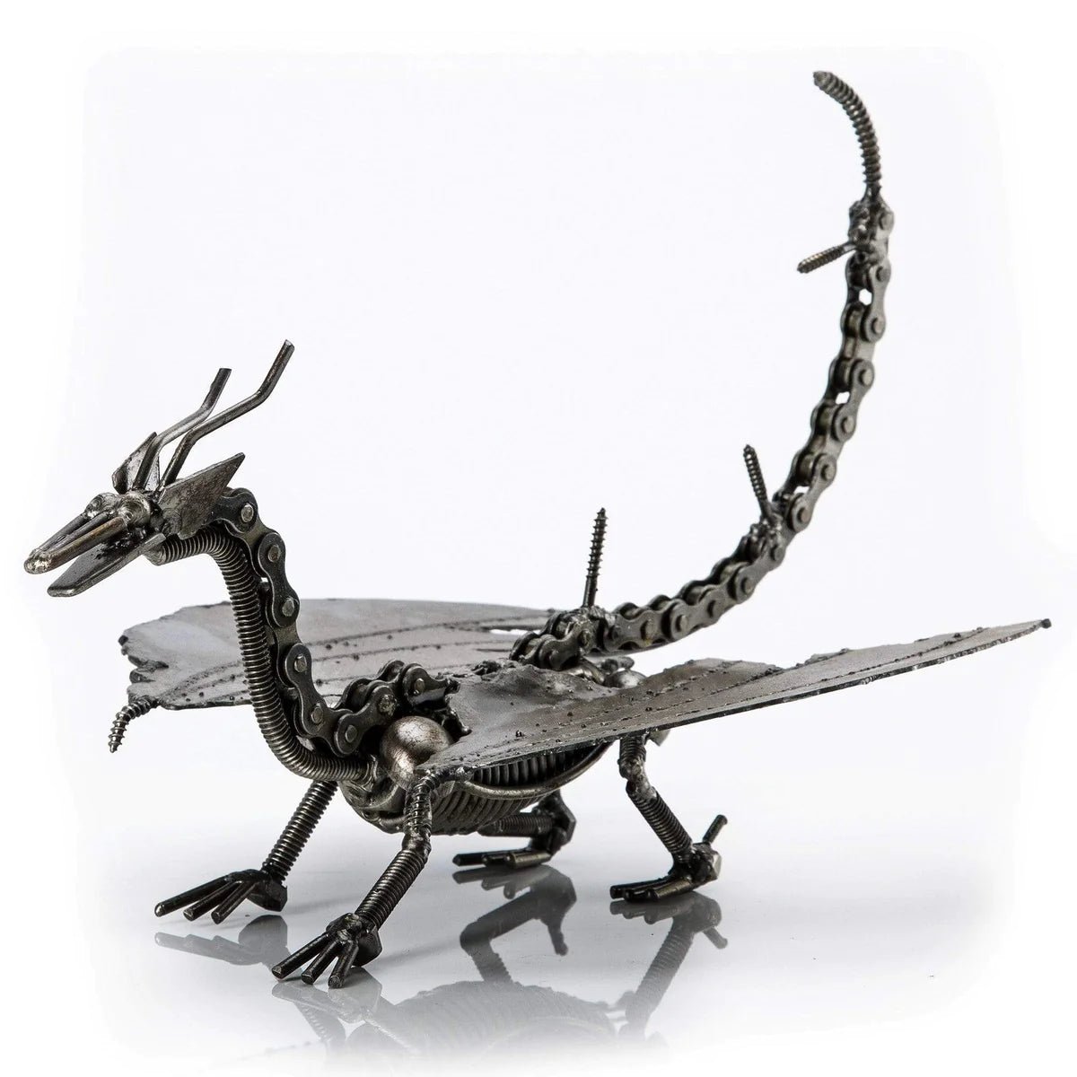 Chinese Dragon Inspired Recycled Metal Sculpture - Xformerz