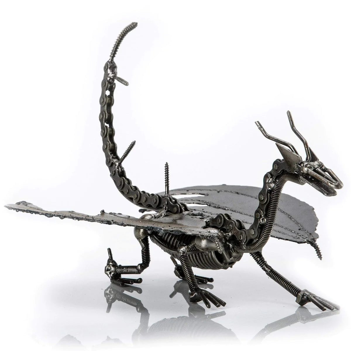 Chinese Dragon Inspired Recycled Metal Sculpture - Xformerz