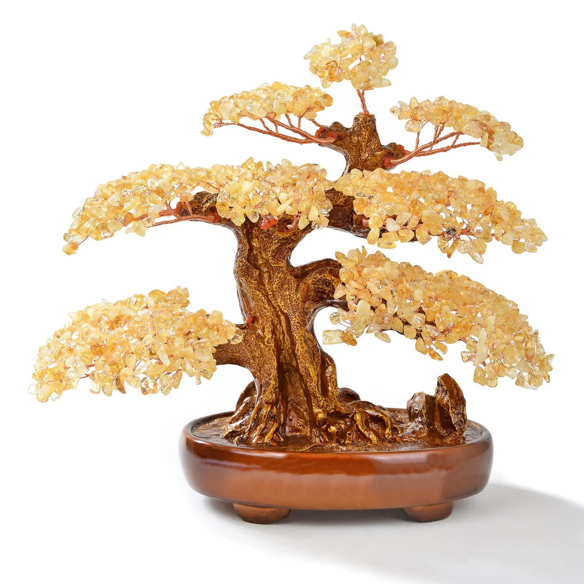Citrine Bonsai Tree of Life with 1,251 Natural Gemstones - Xformerz