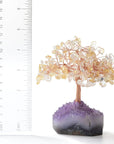 Citrine Natural Gemstone Tree of Life with Amethyst Geode Base - Xformerz