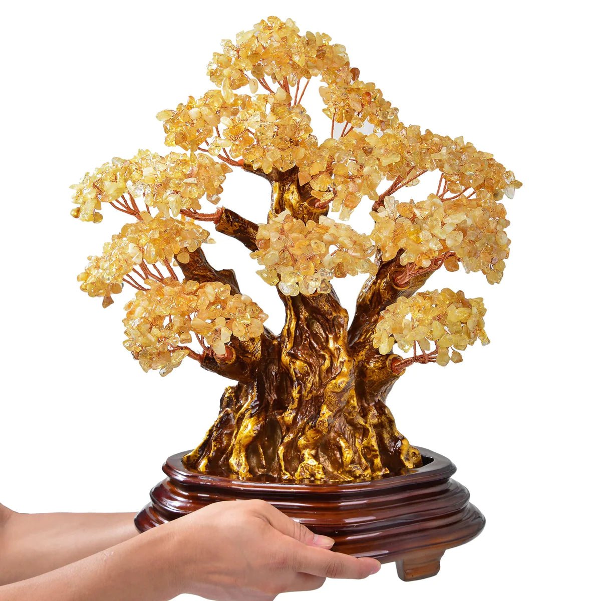 Citrine Tree of Life Centerpiece with over 2,000 Natural Gemstones - Xformerz