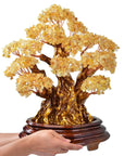 Citrine Tree of Life Centerpiece with over 2,000 Natural Gemstones - Xformerz