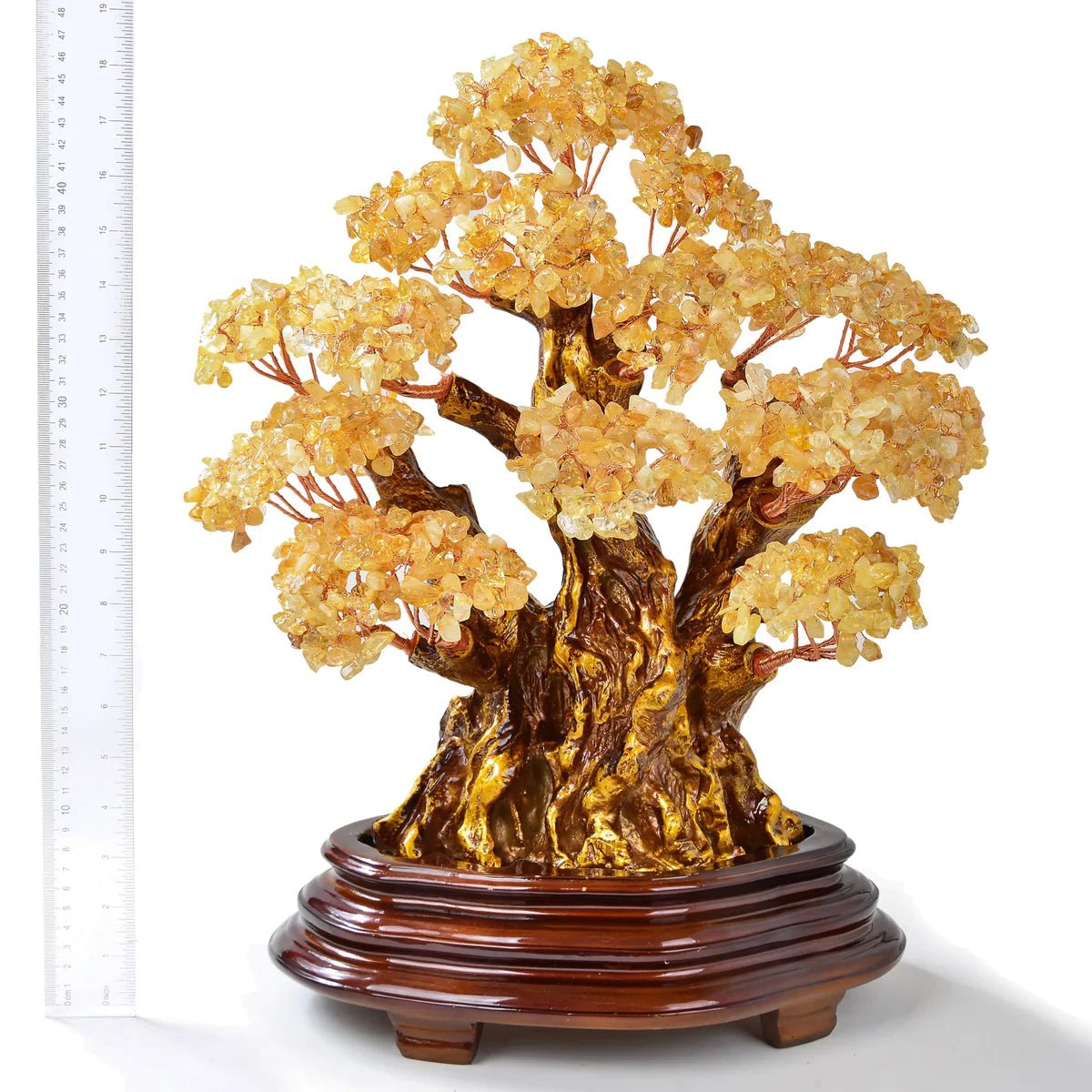 Citrine Tree of Life Centerpiece with over 2,000 Natural Gemstones - Xformerz