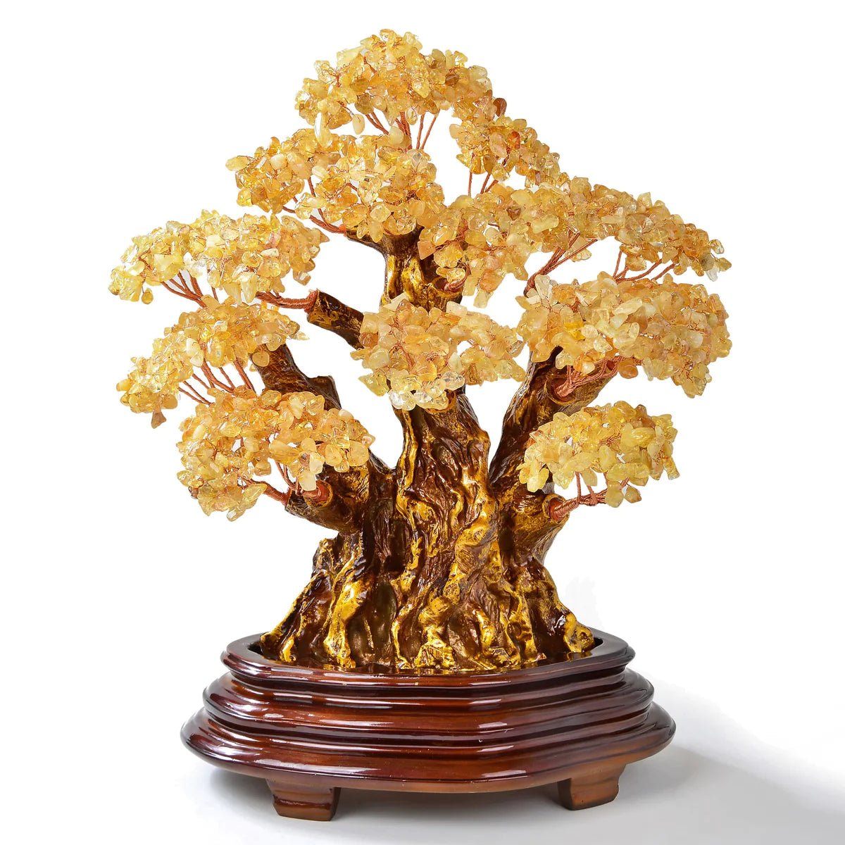 Citrine Tree of Life Centerpiece with over 2,000 Natural Gemstones - Xformerz