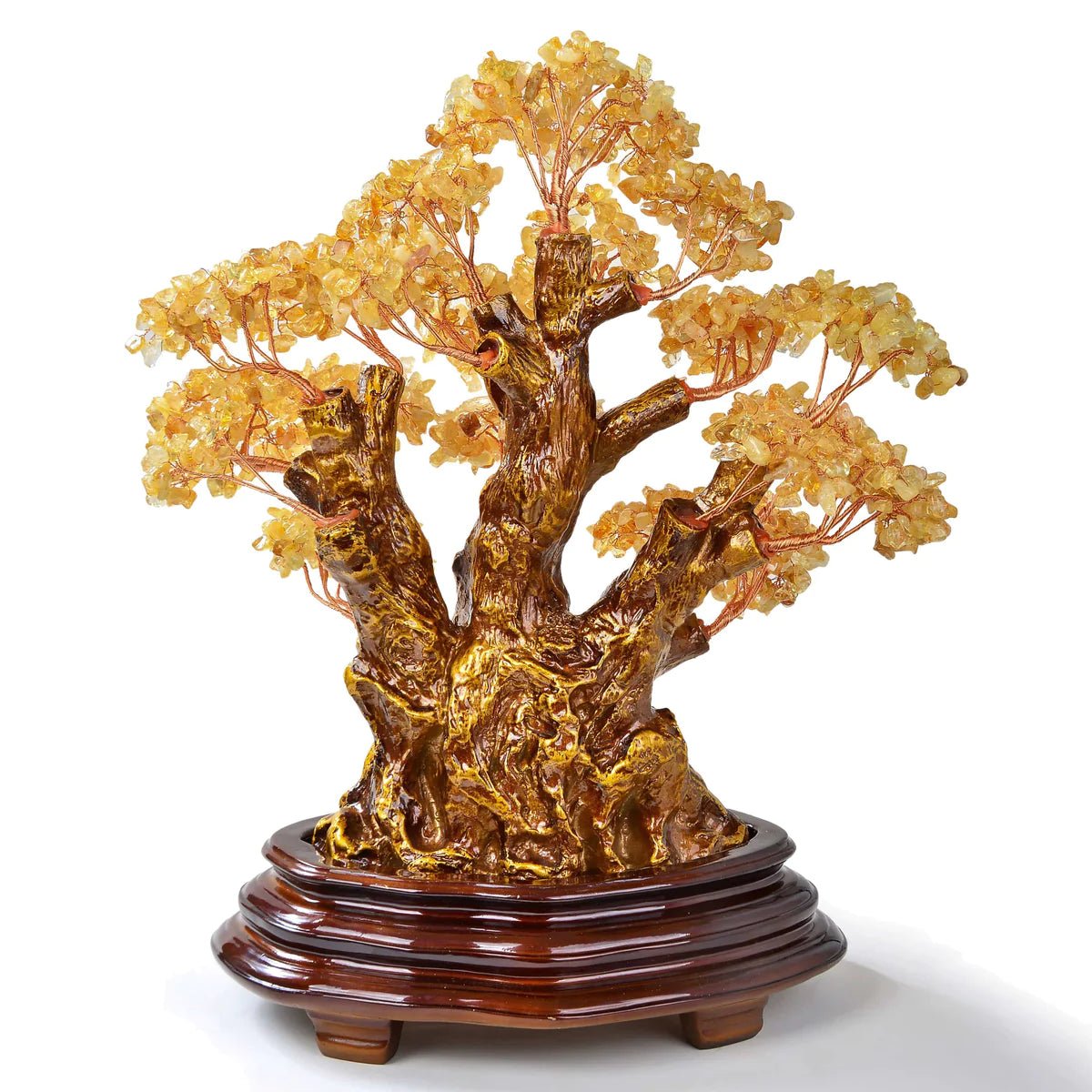 Citrine Tree of Life Centerpiece with over 2,000 Natural Gemstones - Xformerz