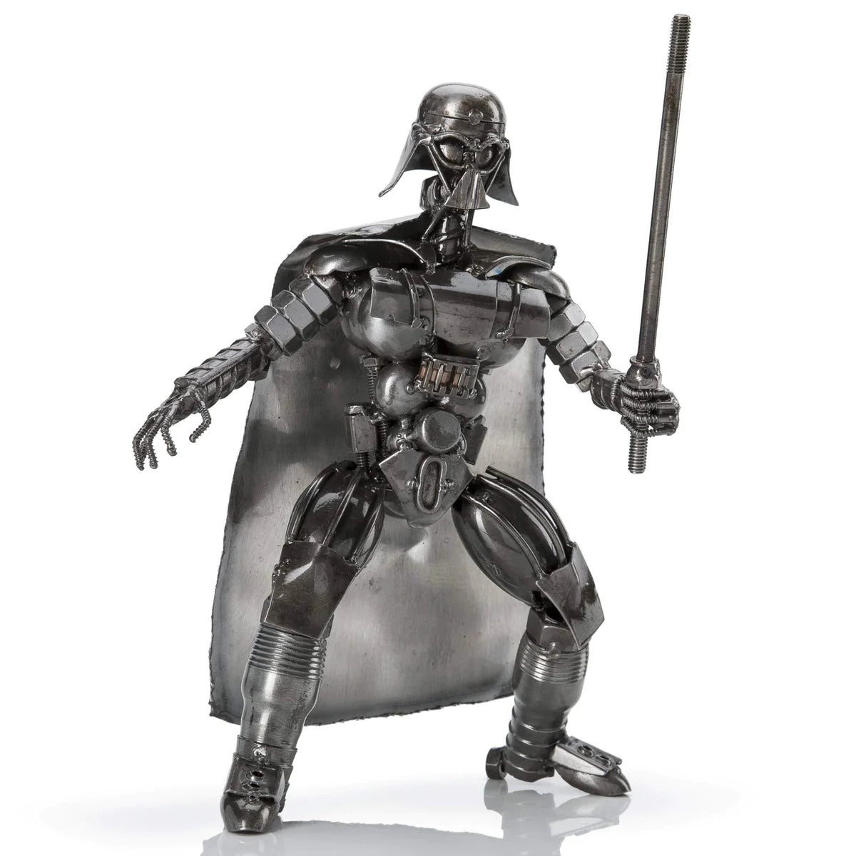 Darth Vader with Sword Inspired Recycled Metal Sculpture - Xformerz