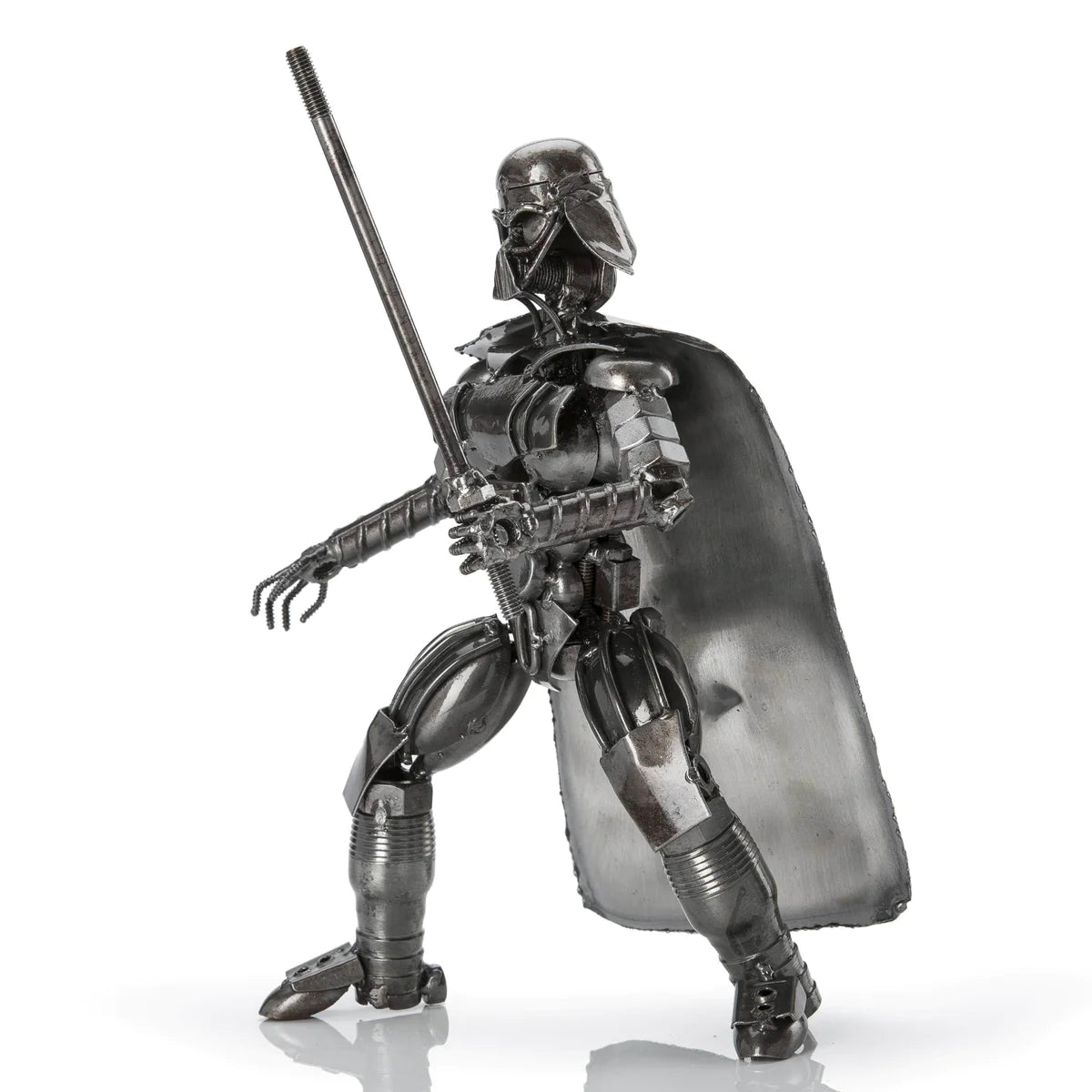 Darth Vader with Sword Inspired Recycled Metal Sculpture - Xformerz