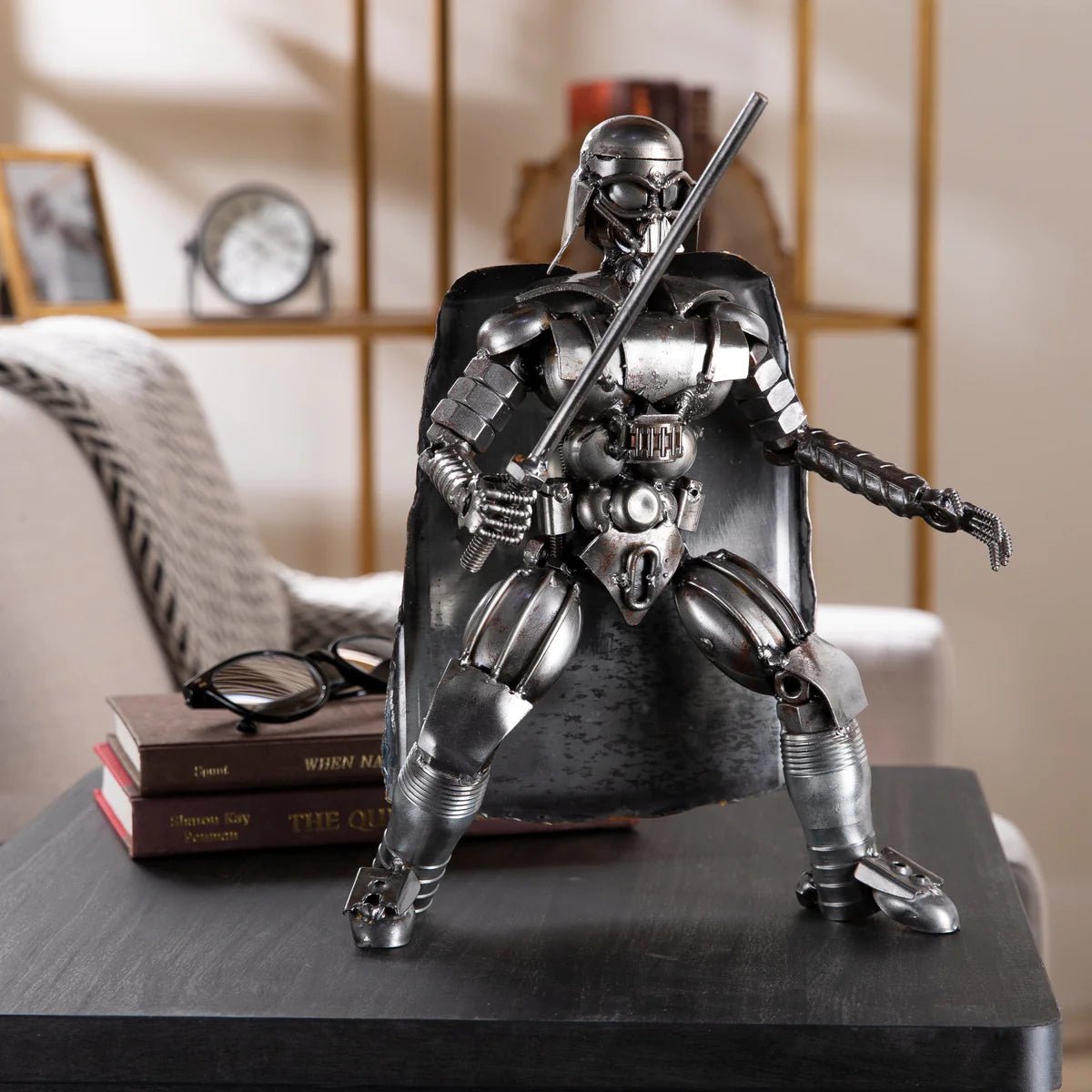 Darth Vader with Sword Inspired Recycled Metal Sculpture - Xformerz