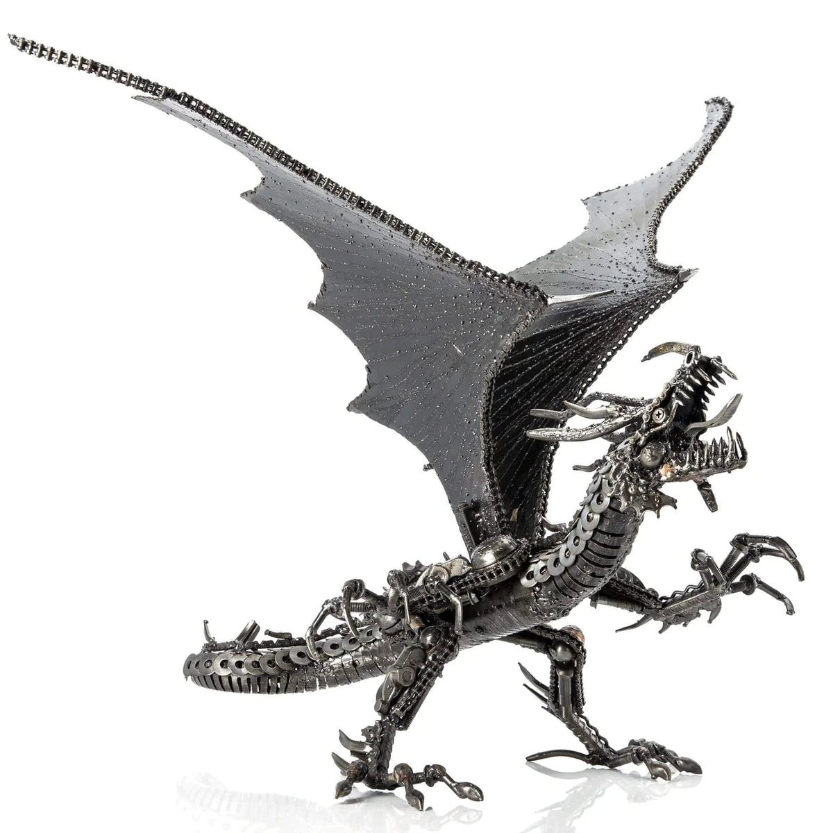 Dragon Recycled Metal Art Sculpture - Xformerz