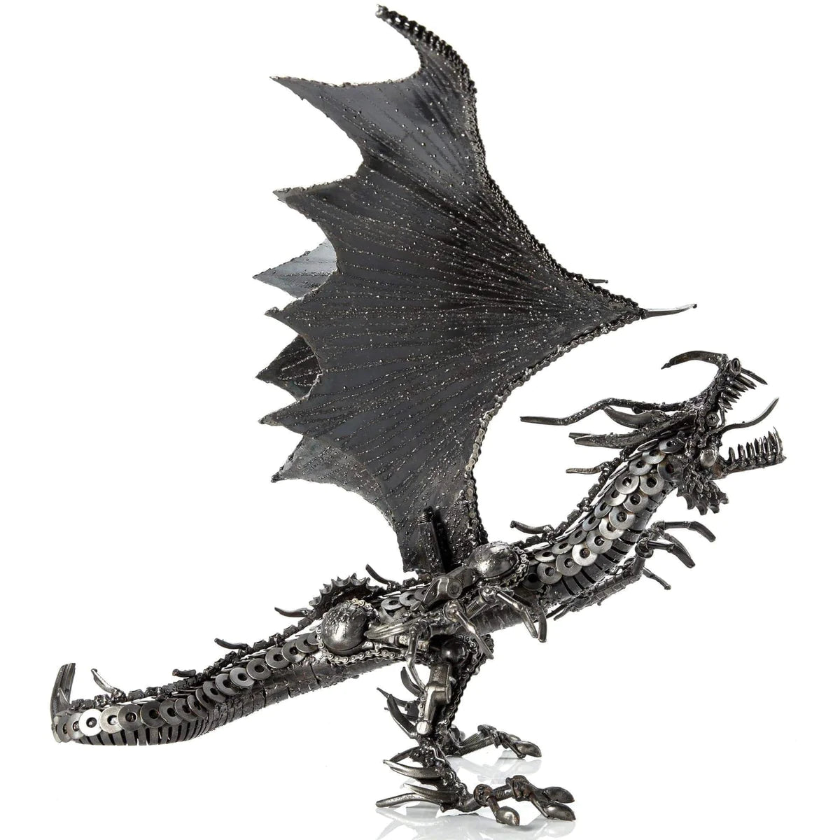 Dragon Recycled Metal Art Sculpture - Xformerz