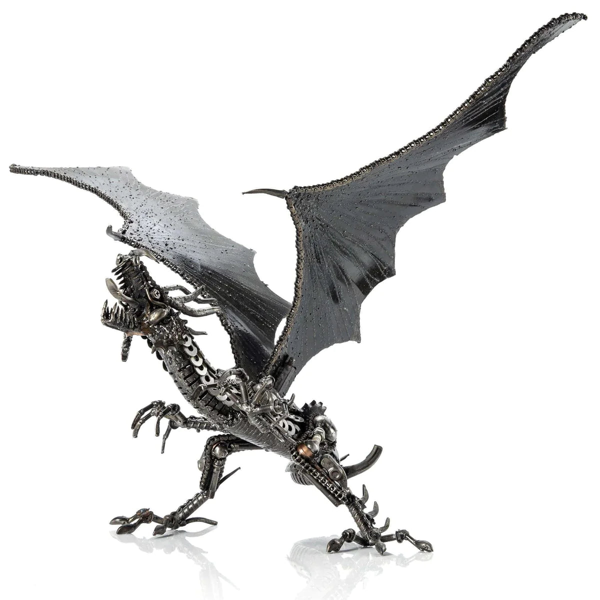 Dragon Recycled Metal Art Sculpture - Xformerz