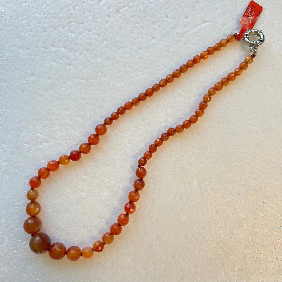 Faceted Carnelian Beads Gemstone Necklace - Xformerz