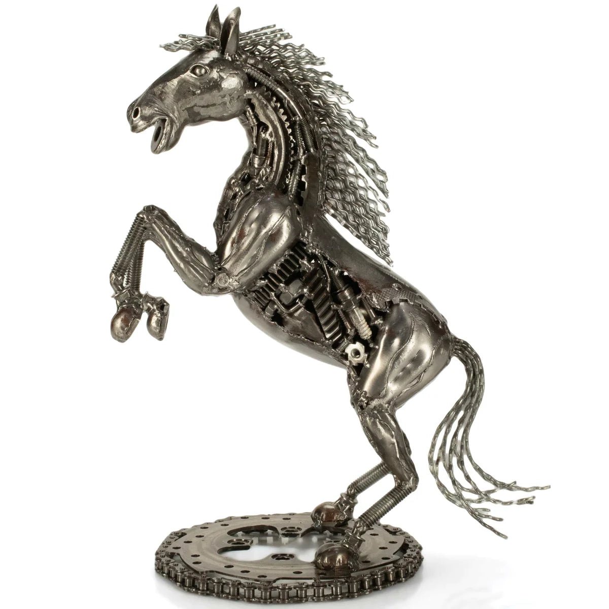 Galloping Horse Inspired Recycled Metal Art Sculpture - Xformerz