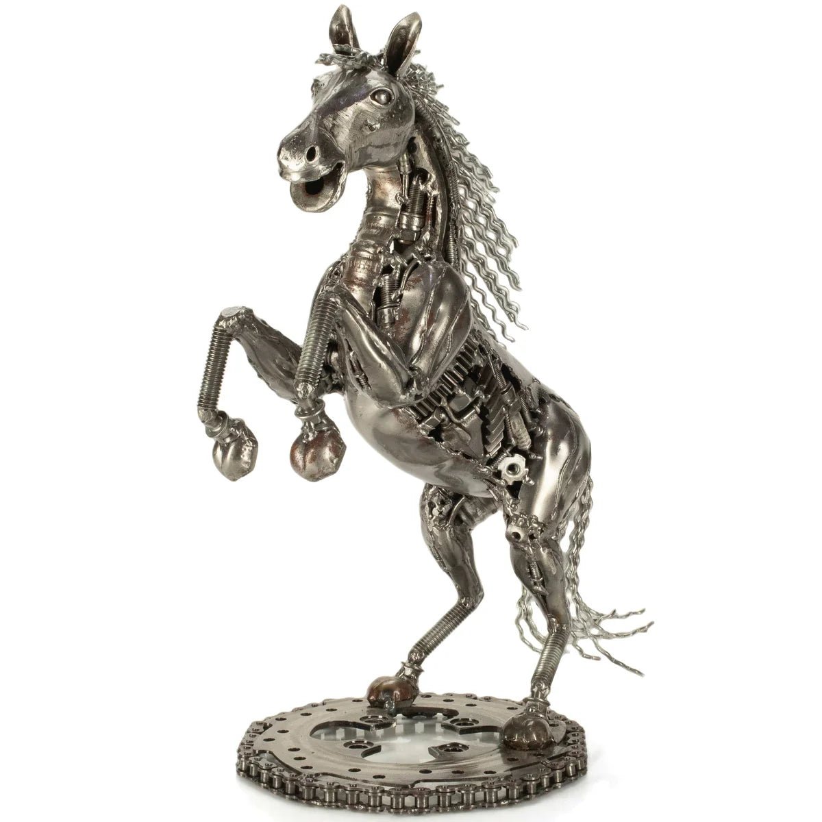 Galloping Horse Inspired Recycled Metal Art Sculpture - Xformerz