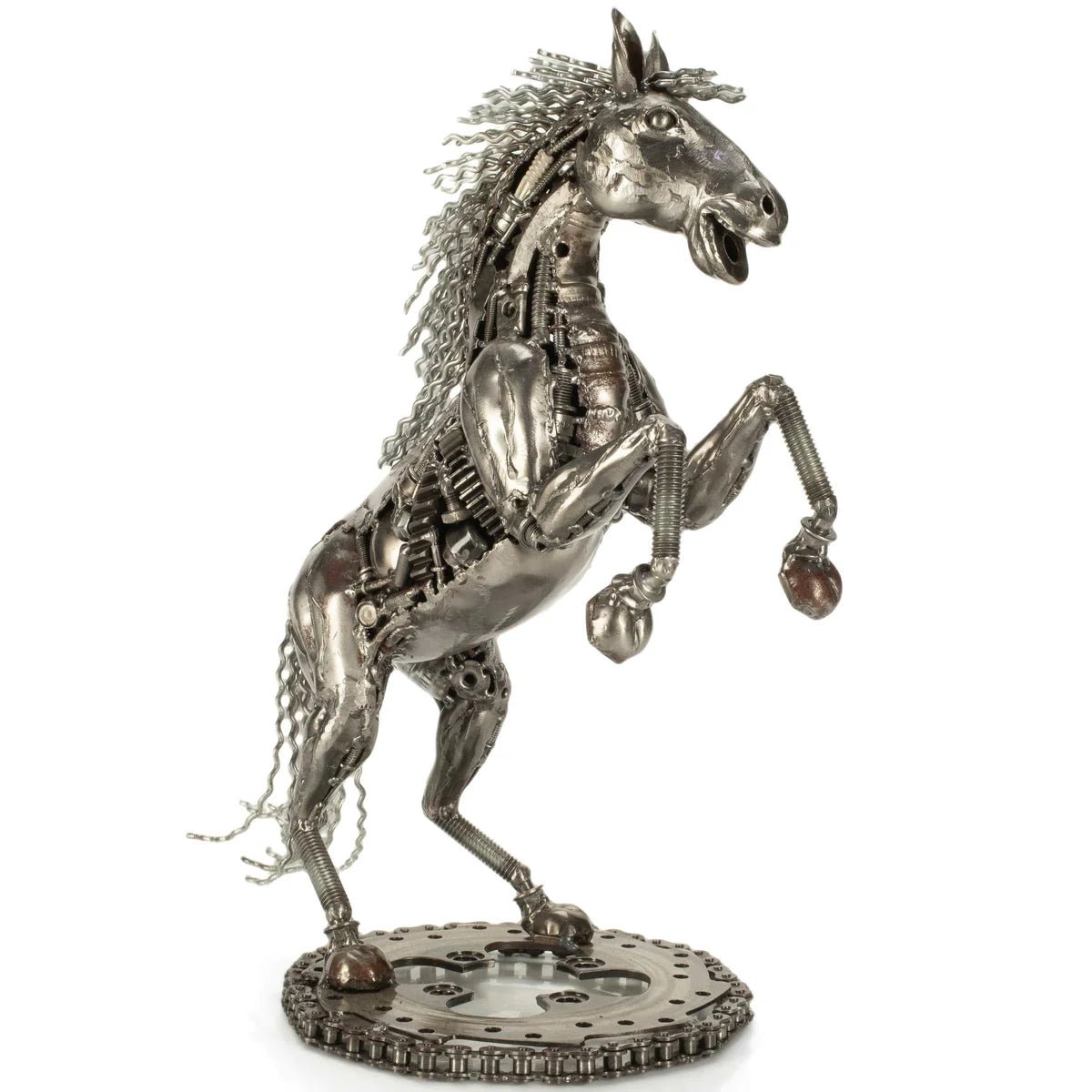 Galloping Horse Inspired Recycled Metal Art Sculpture - Xformerz