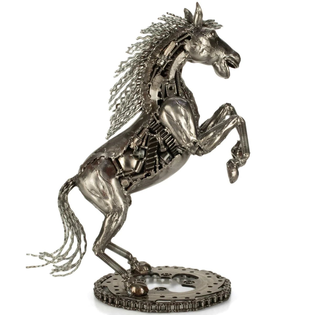 Galloping Horse Inspired Recycled Metal Art Sculpture - Xformerz