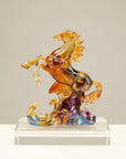 Graceful Horse Crystal Carving with Detachable Base - A Symbol of Freedom and Action - Xformerz