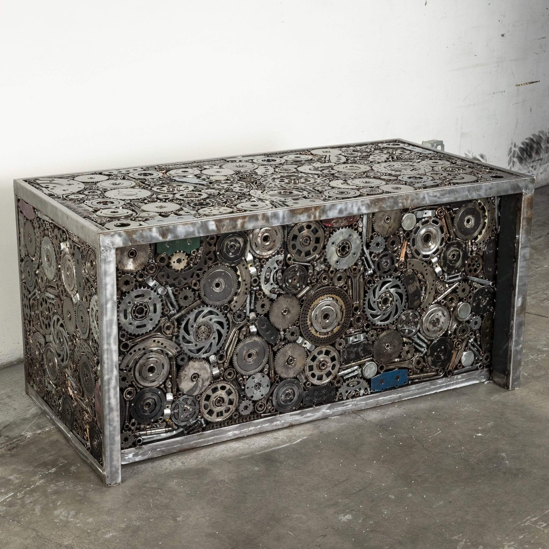 Industrial Executive Gear Desk made with Recycled Scrap Metal - Xformerz