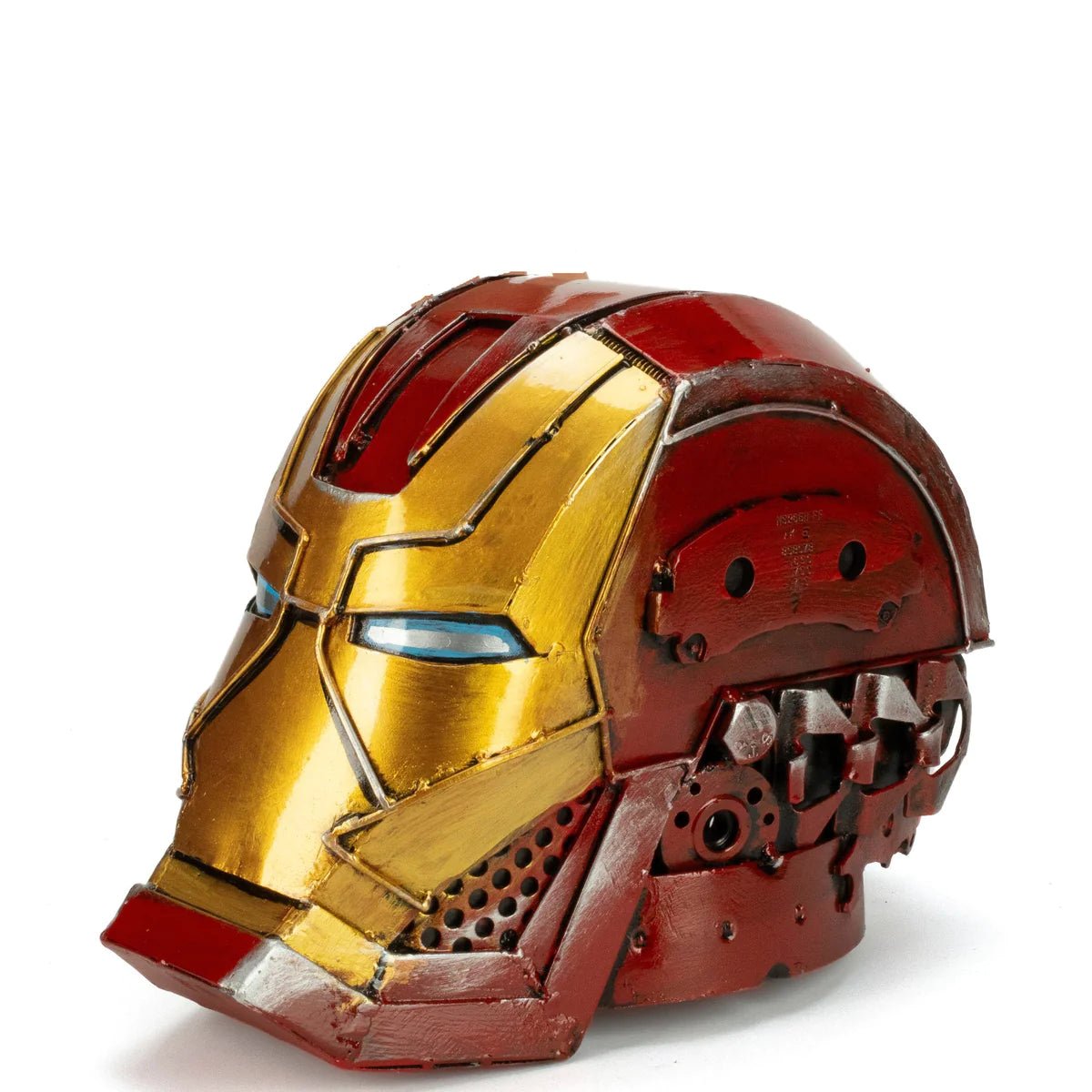 Ironman Head Inspired Recycled Metal Art Sculpture - Xformerz