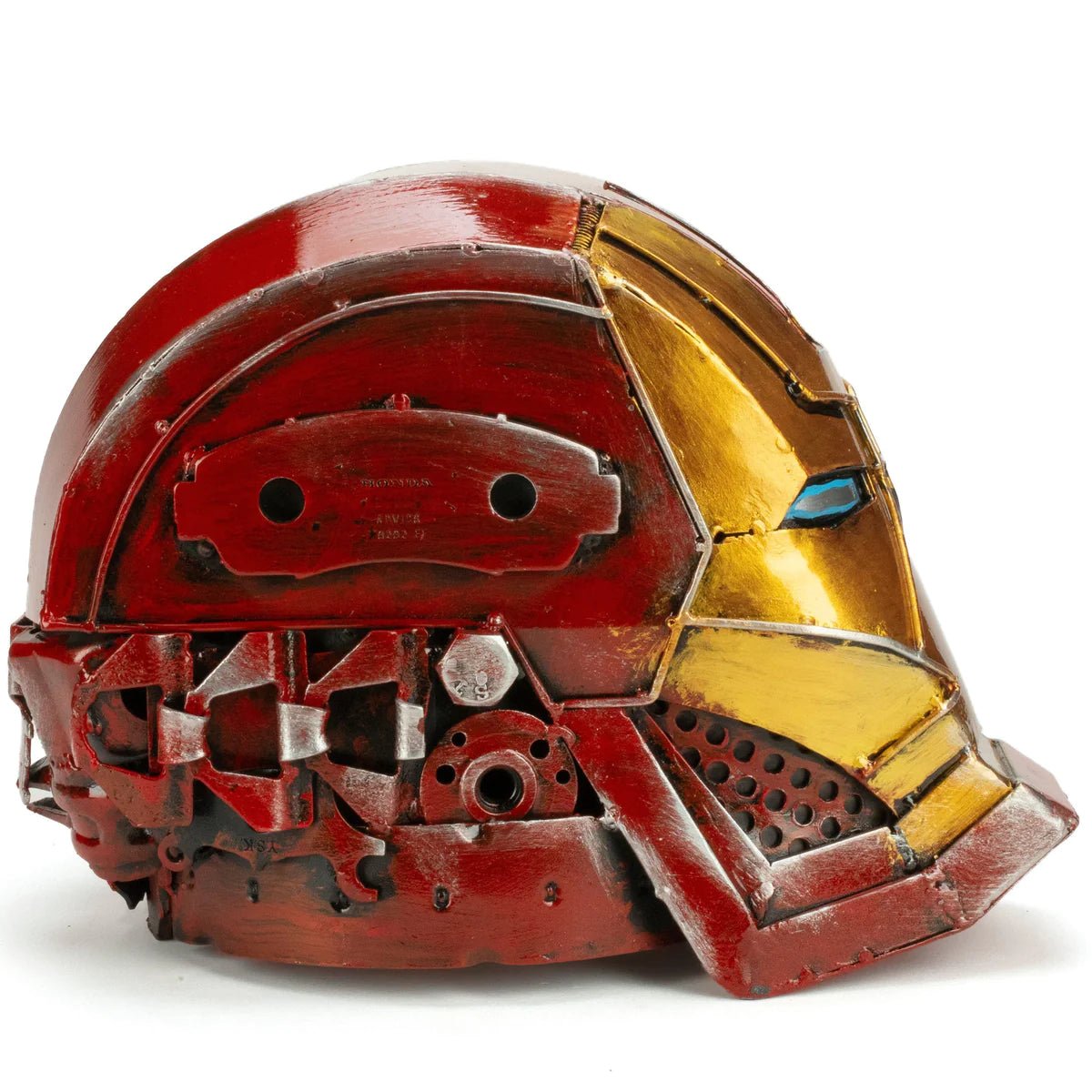 Ironman Head Inspired Recycled Metal Art Sculpture - Xformerz