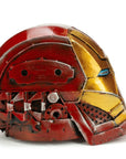 Ironman Head Inspired Recycled Metal Art Sculpture - Xformerz