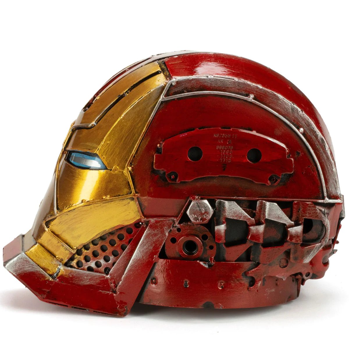 Ironman Head Inspired Recycled Metal Art Sculpture - Xformerz