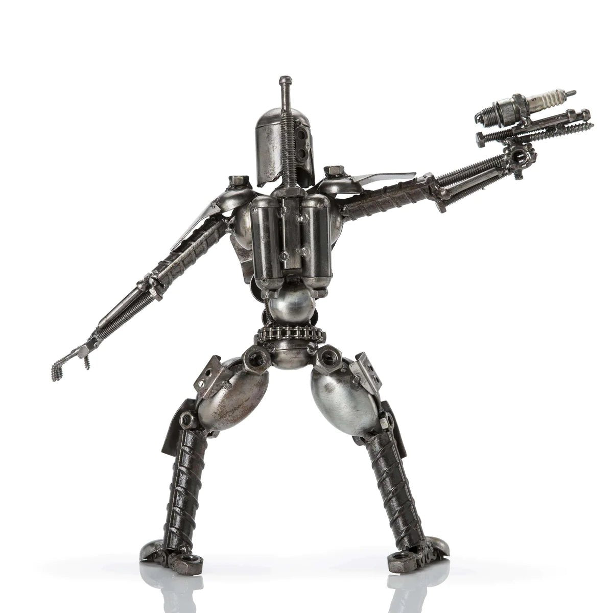 Jango Fett with Blaster Inspired Recycled Metal Sculpture - Xformerz