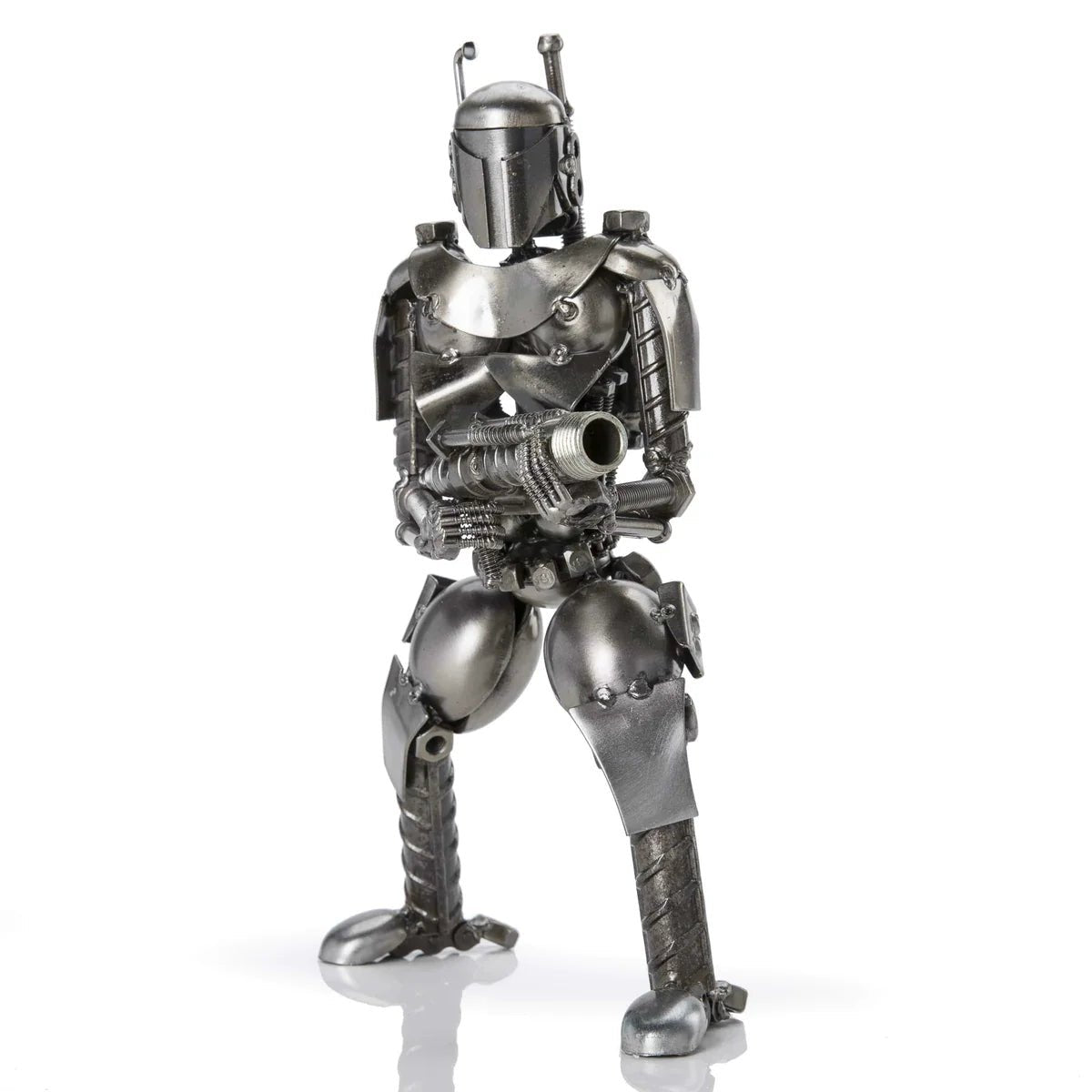 Jango Fett with Blaster Inspired Recycled Metal Sculpture - Xformerz