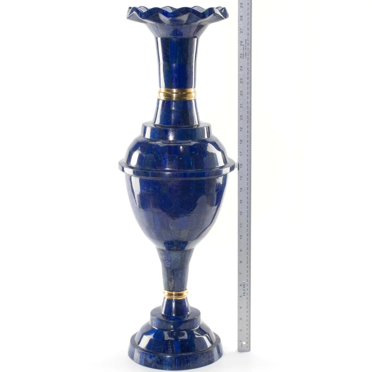 Lapis Lazuli Vase from Afghanistan - 29.5 17 lbs - Xformerz