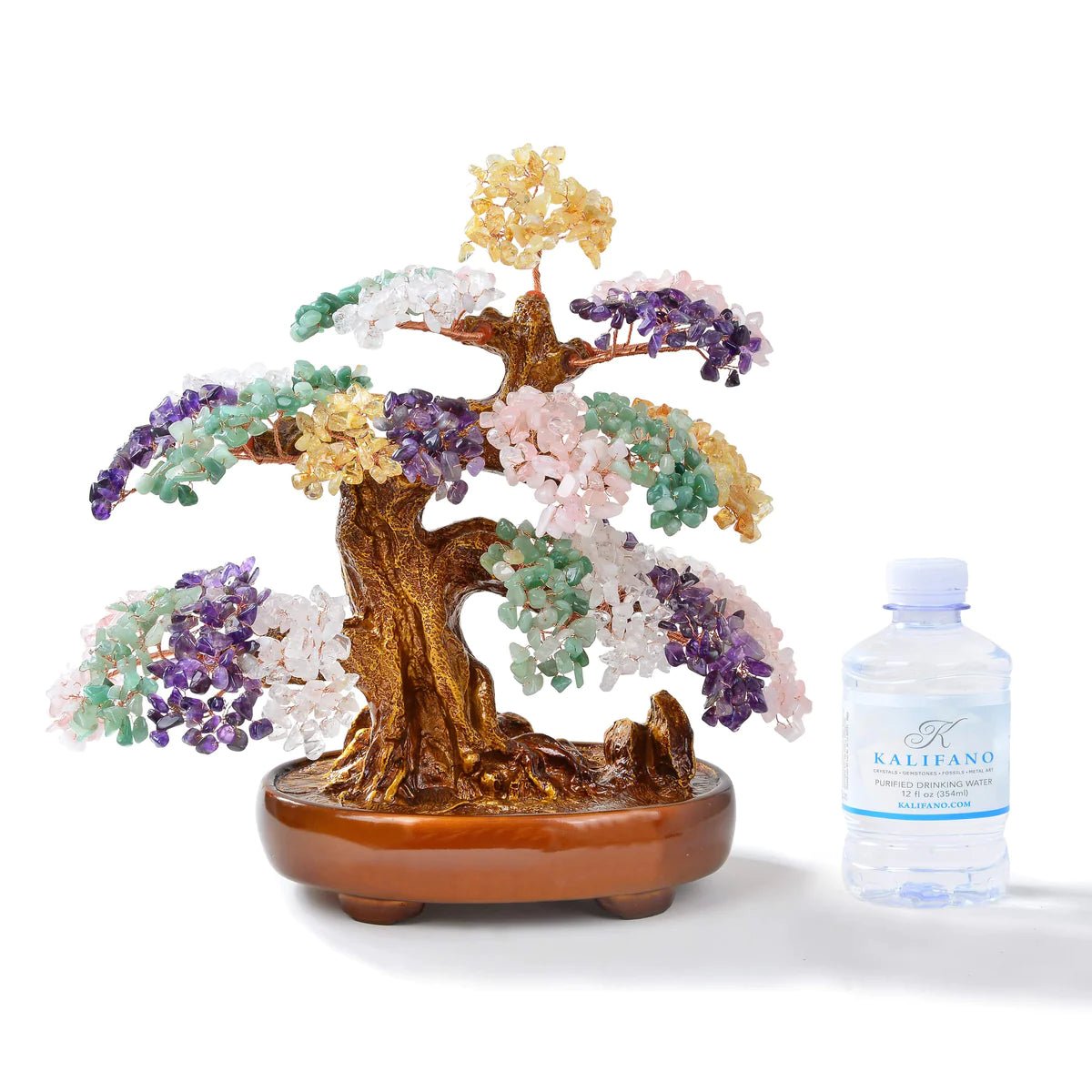 Multi-Gemstone Bonsai Tree of Life with 1,251 Natural Gemstones - Xformerz