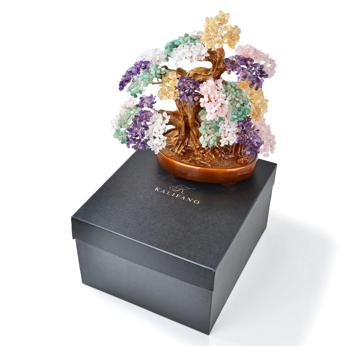 Multi-Gemstone Bonsai Tree of Life with 1,251 Natural Gemstones - Xformerz