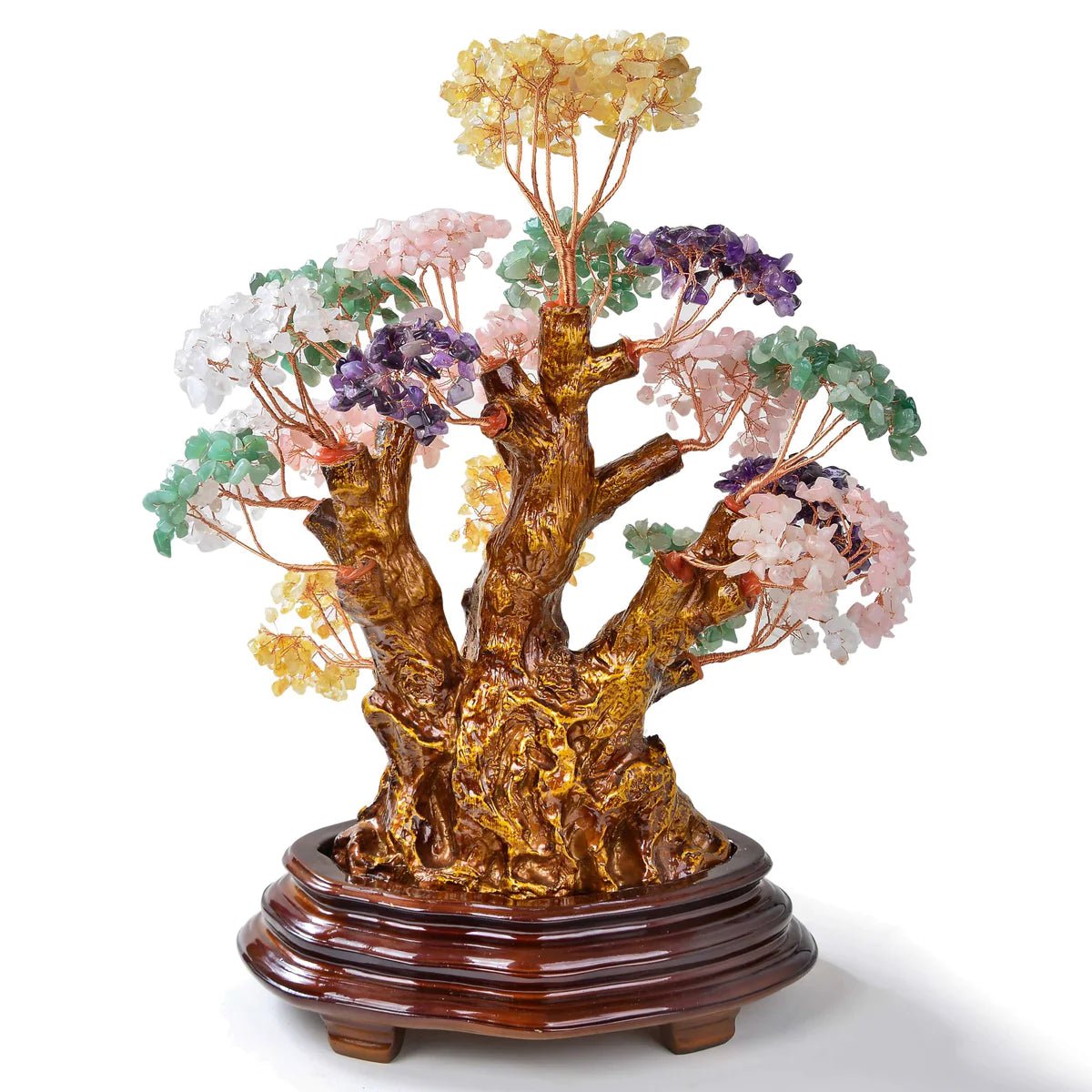 Multi-Gemstone Tree of Life Centerpiece with over 2,000 Natural Stones - Xformerz