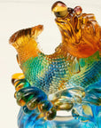 Mythical Dragon Head Fish Crystal Carving - A Symbol of Good Fortune and Prosperity - Xformerz