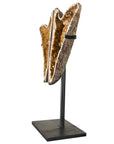 Natural Brazilian Citrine Geode Wing Pair on Custom Stand - 63 in / 255 lbs - Xformerz