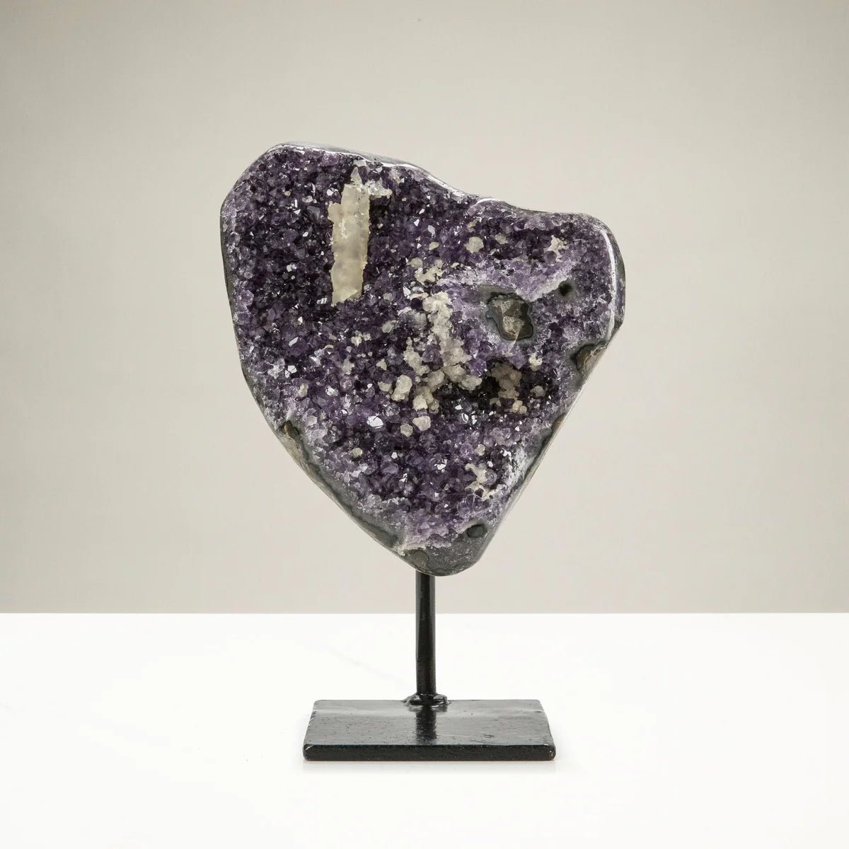 Natural Uruguayan Amethyst Geode on Custom Stand - 11 in 5 kg - Xformerz