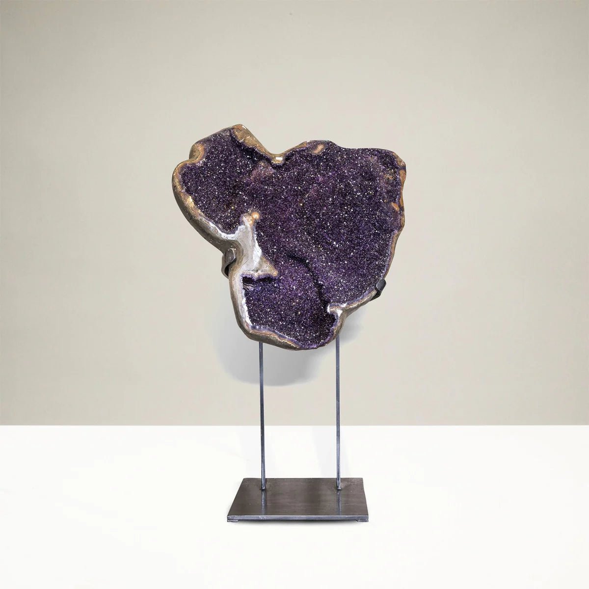 Natural Uruguayan Amethyst Geode on Custom Stand - 45 in 240 lbs - Xformerz