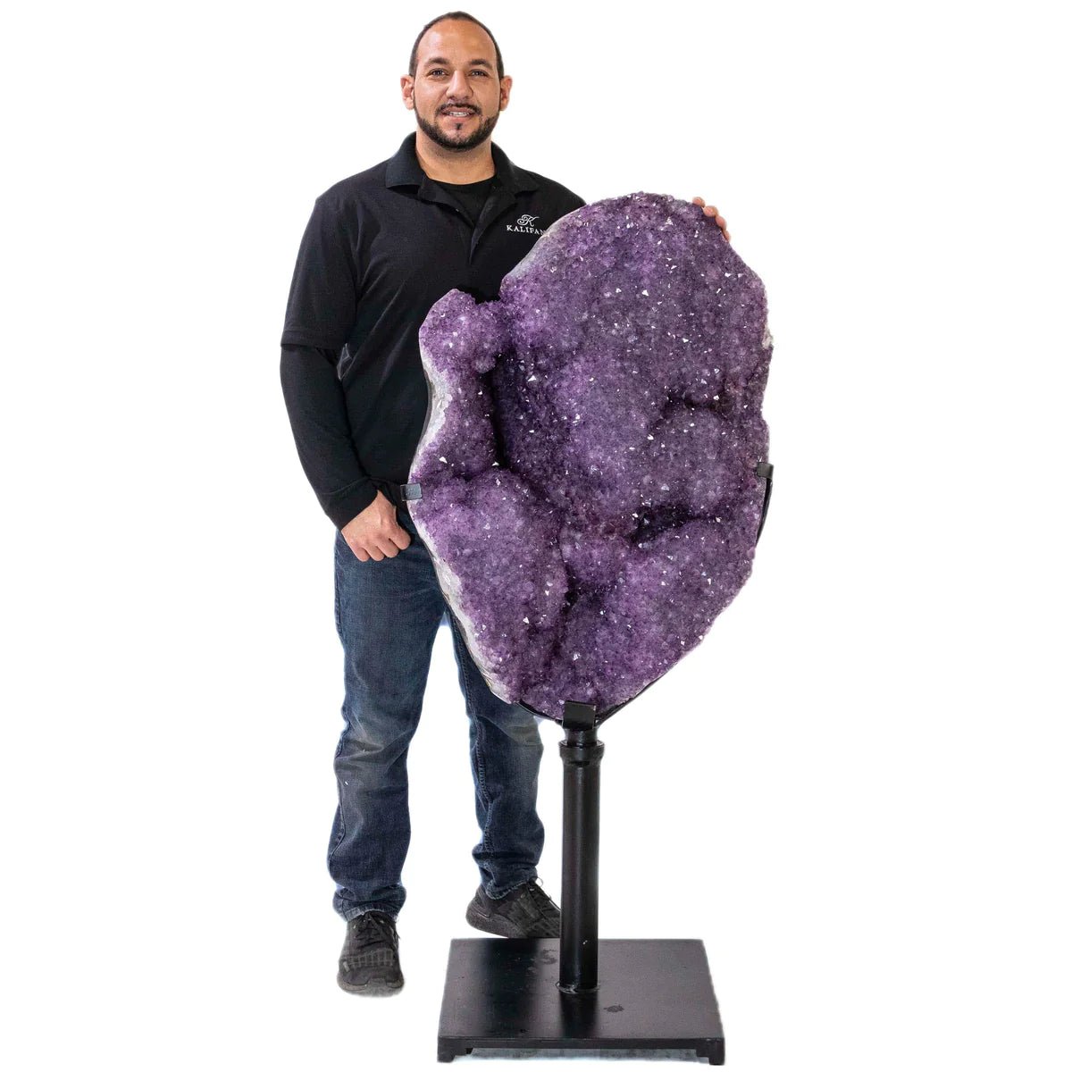 Natural Uruguayan Amethyst Geode on Custom Stand - 53 in 359 lbs - Xformerz