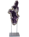 Natural Uruguayan Amethyst Geode on Custom Stand - 58 in 220 lbs - Xformerz